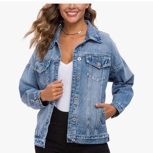 Classic Light Blue Denim Jacket for Women